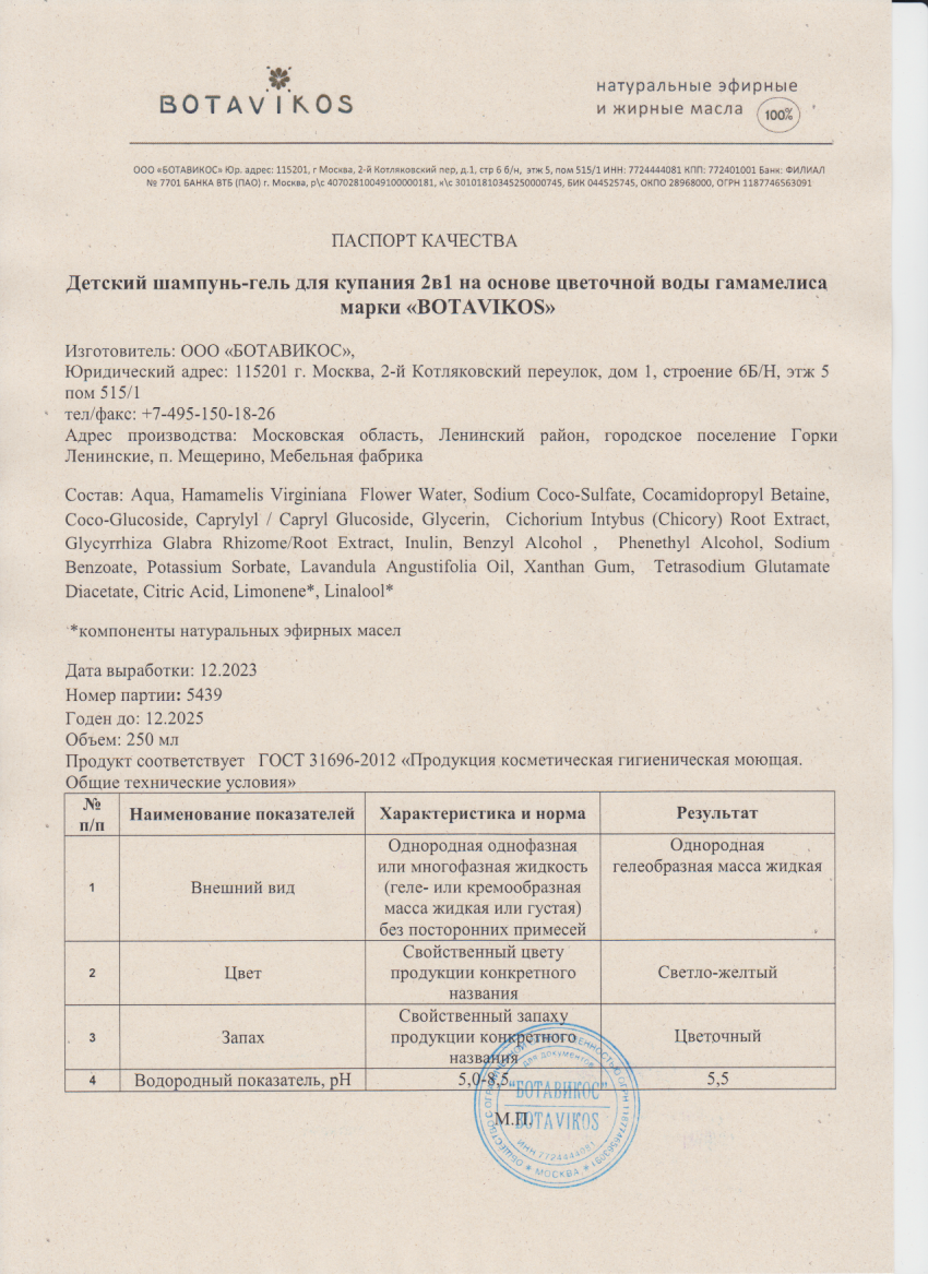 Паспорт №122023
